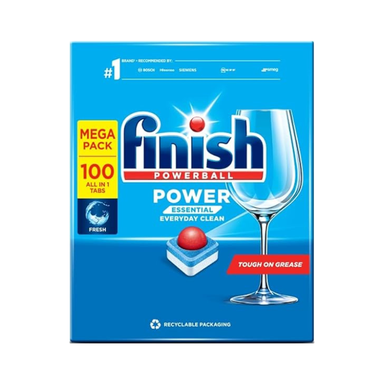 Finish Power Essentials Dishwasher Tablets 100pk