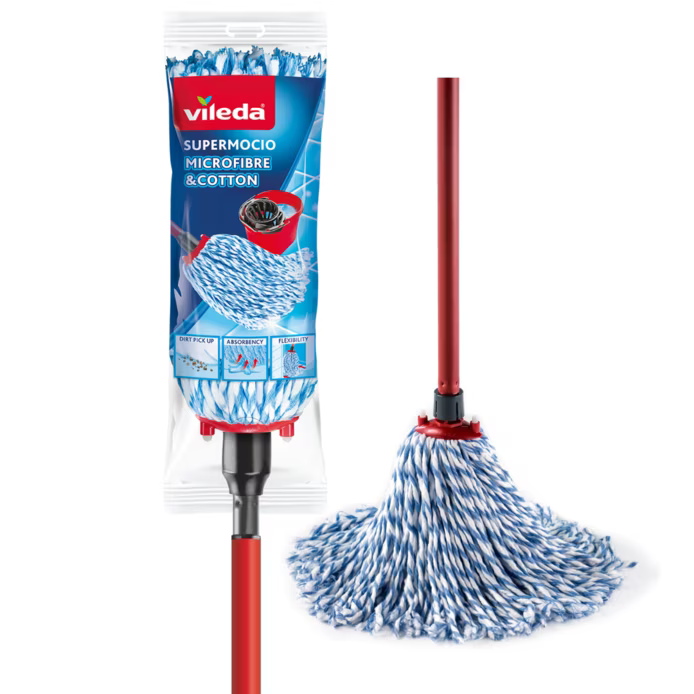 Vileda Supermocio Microfibre & Cotton String Mop