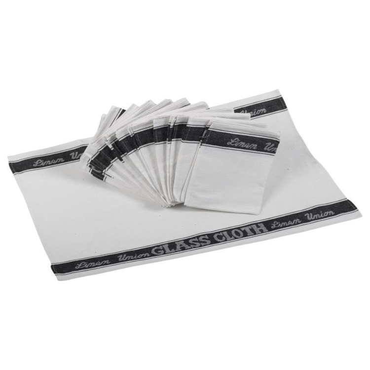 Linen Union Glass Cloth Black