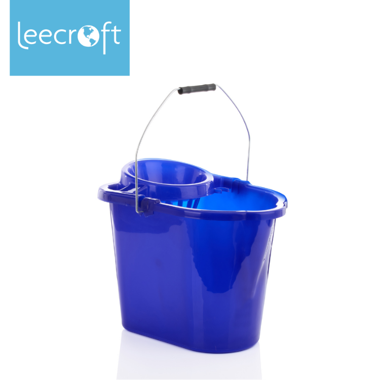 Leecroft Budget Oblong Mop Bucket Blue 14L