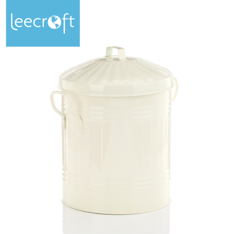 Leecroft Metal Mini Bin Cream 12 x 10''
