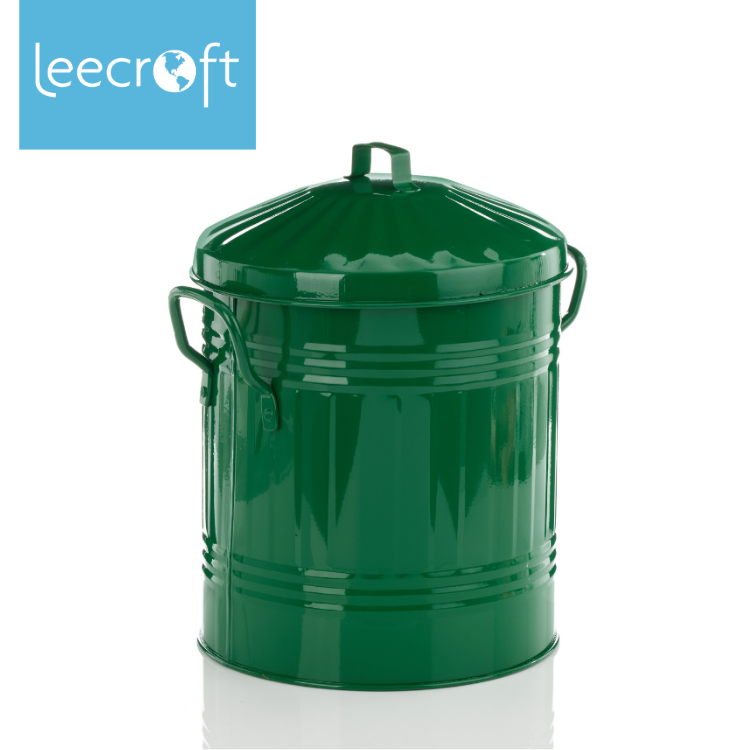 Leecroft Metal Mini Bin Green 12 x 10''