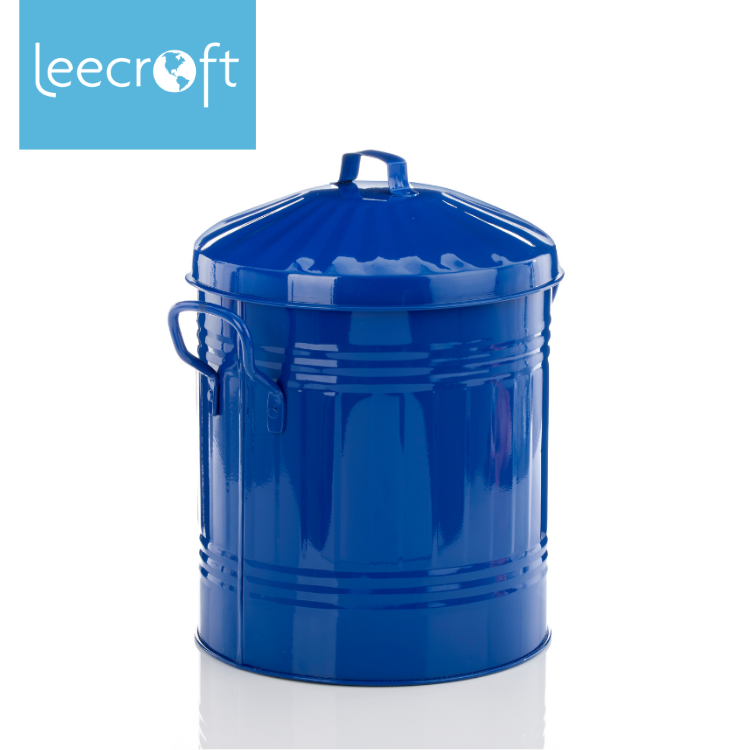 Everyday by Wilsons Metal Mini Bin Navy Blue 12 x 10''