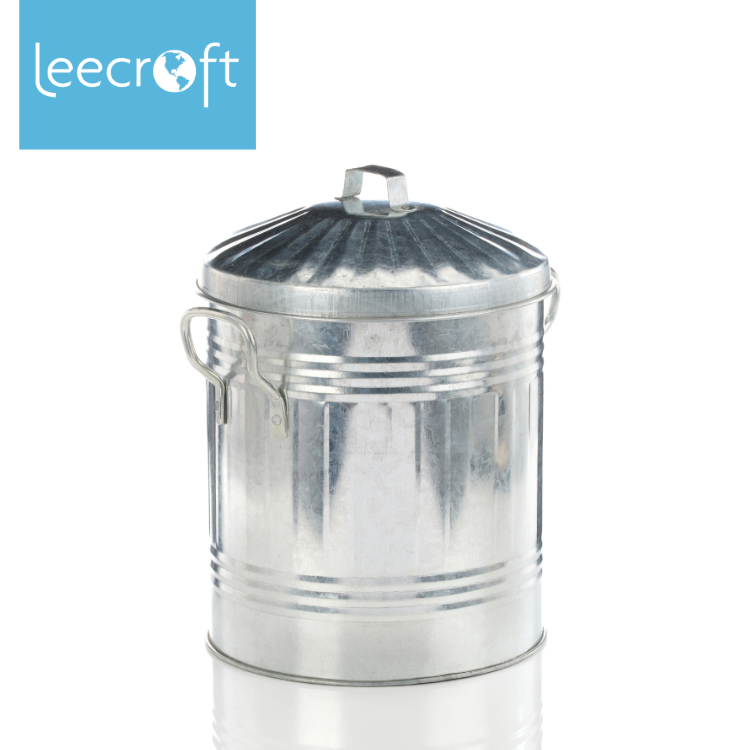 Leecroft Galvanised Mini Bin 12 x 10''
