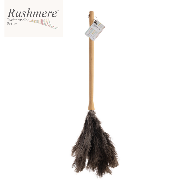 Rushmere Premium Ostrich Feather Duster Wooden Handle Large 30''