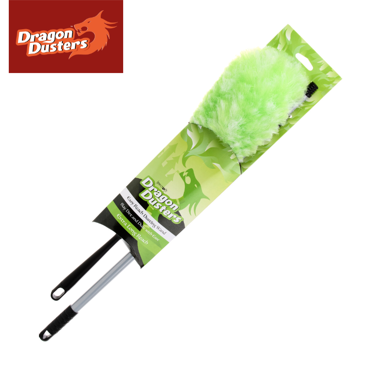 Dragon Dusters Extending Dusting Wand Green 135-192cm (53-75'')