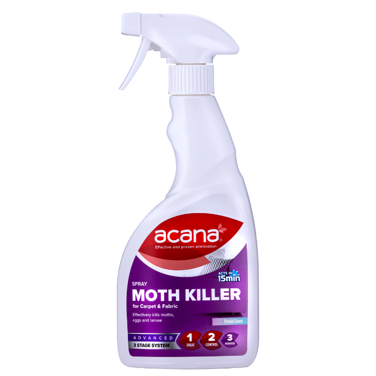 Acana Spray Moth Killer for Carpet & Fabric Fresh Linen 500ml