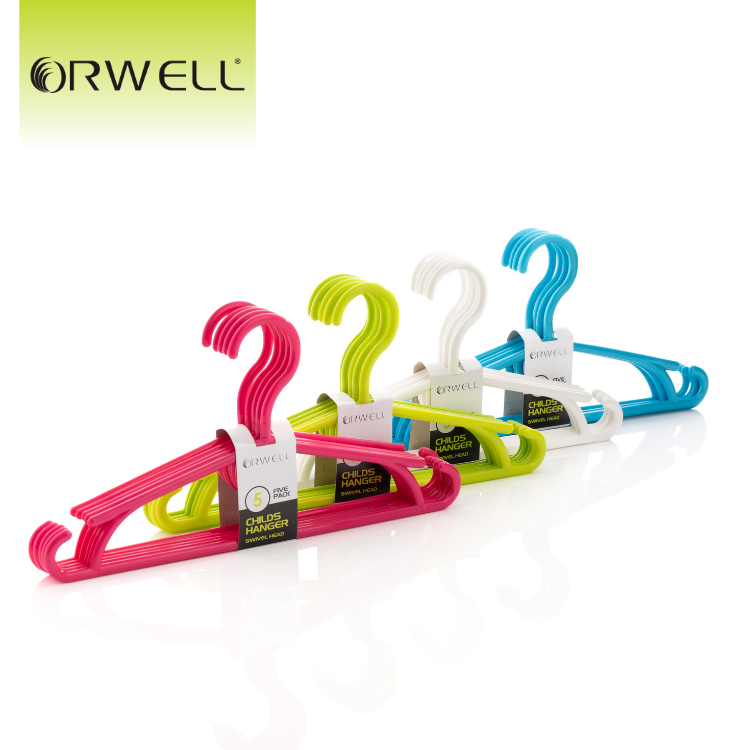 Orwell Children's Swivel Head Hangers Assorted Colours 5pk