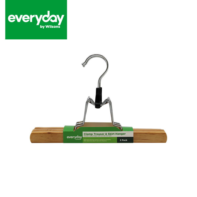 Everyday by Wilsons Trouser Skirt Clamp Hanger 2pk