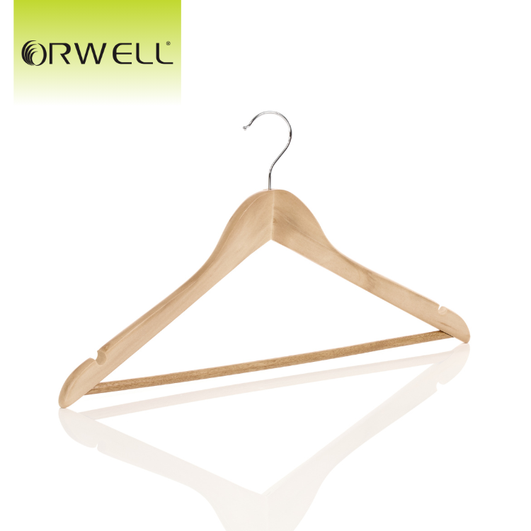 Orwell Wooden Wishbone Hanger with Trouser Bar
