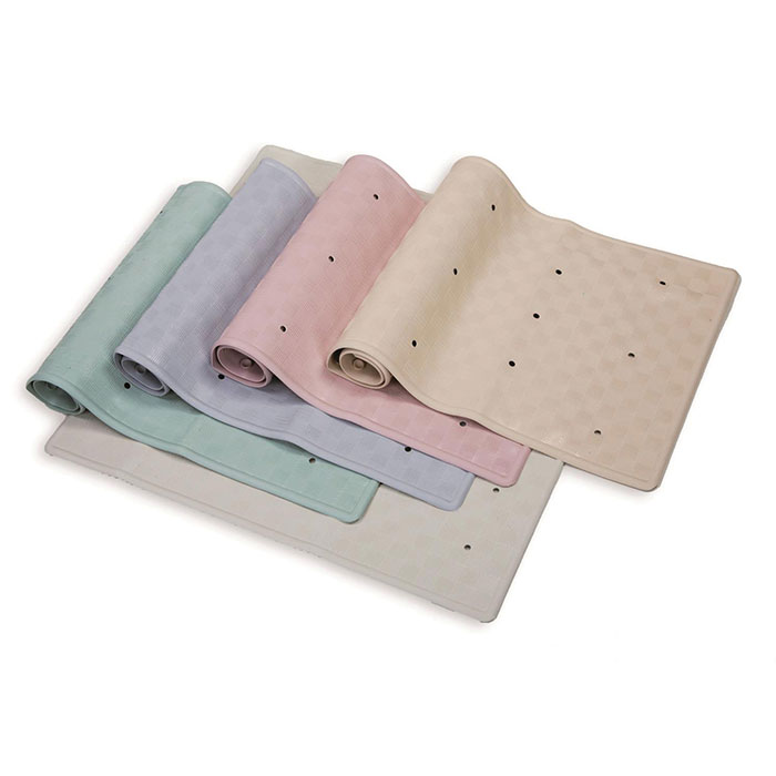 Rubber Bath Mat White 34 x 74cm 