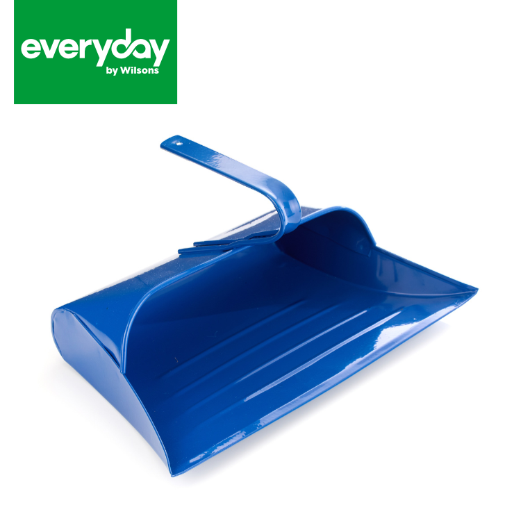 Everyday by Wilsons Metal Hooded Dustpan Blue