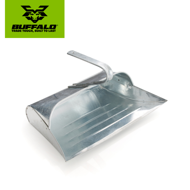 Buffalo Metal Hooded Dustpan Galvanised