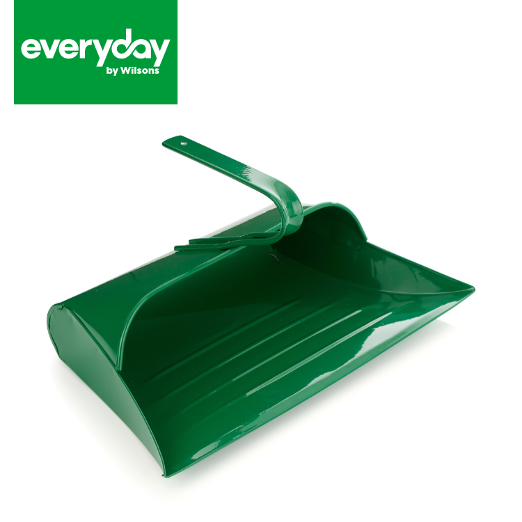 Everyday by Wilsons Metal Hooded Dustpan Green