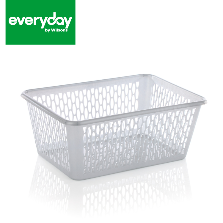 Everyday by Wilsons 37cm Handy Basket Silver 37 x 26 x 16cm