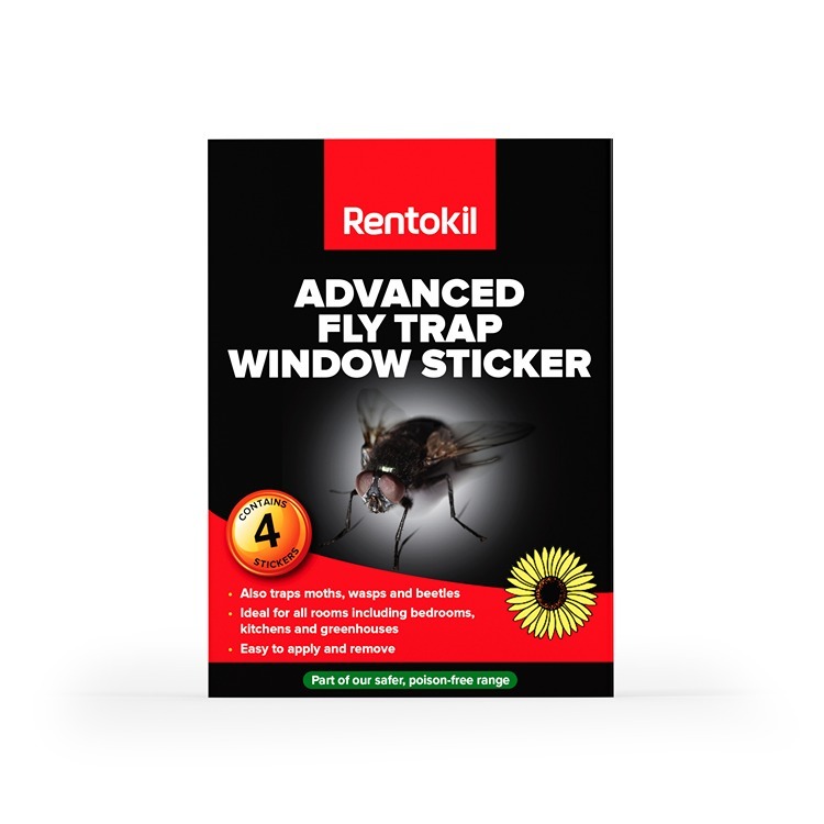 Rentokil Advanced Fly Trap Window Sticker 4pk