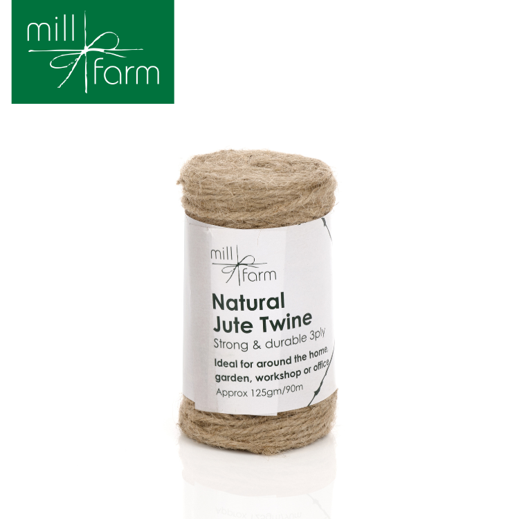 Mill Farm 3ply Natural Jute Twine Spool Small 125g/ 90m