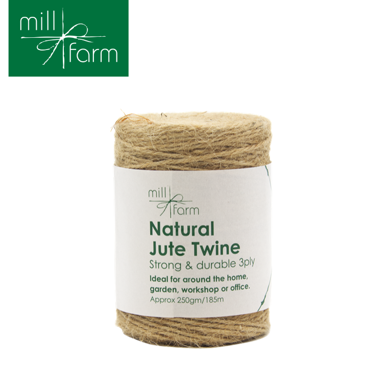 Mill Farm 3ply Natural Jute Twine Spool Large 250g/ 185m