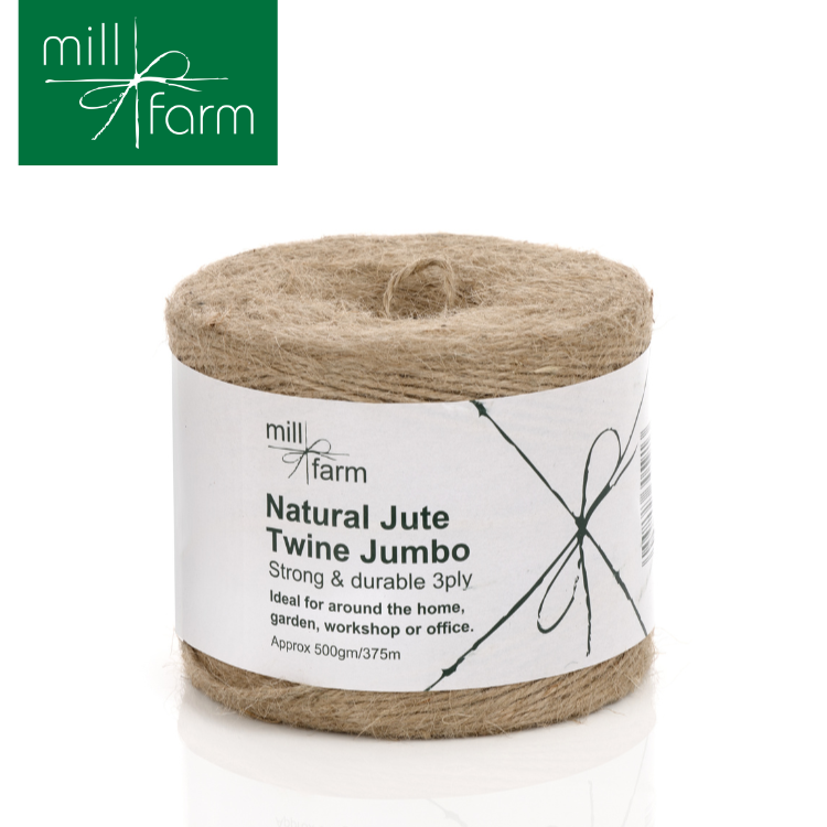 Mill Farm 3ply Natural Jute Twine Spool Jumbo 500g/ 375m