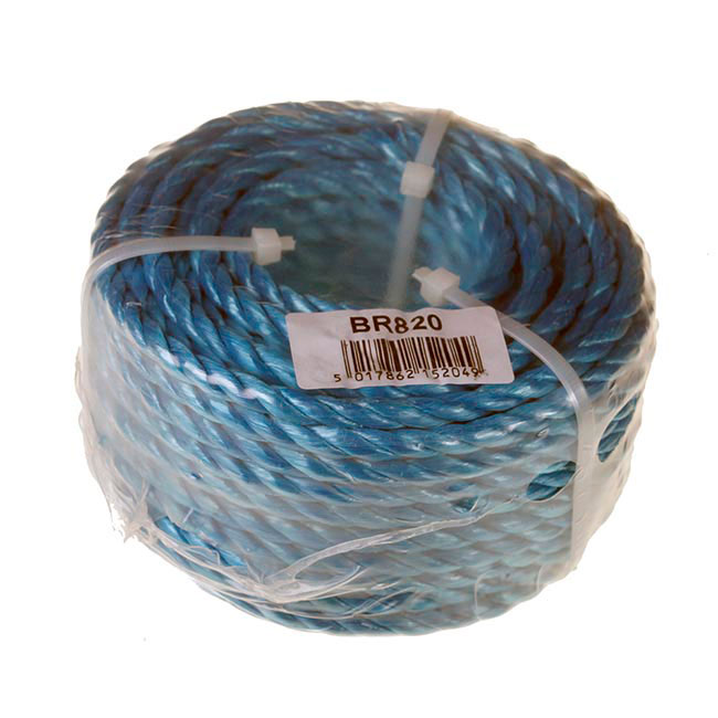 8mm Blue Poly Rope Handy Coil 20m