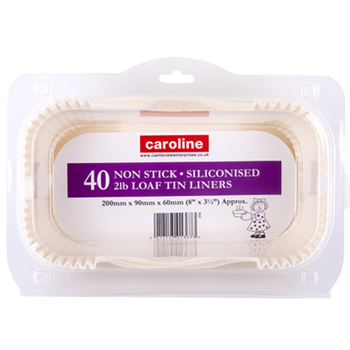 Caroline Loaf Cake Tin Liners 2lb 40pk 1715