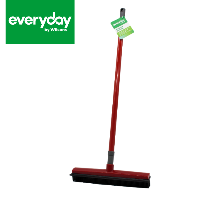Everyday By Wilsons Rubber Broom with Extending Handle 70-120cm