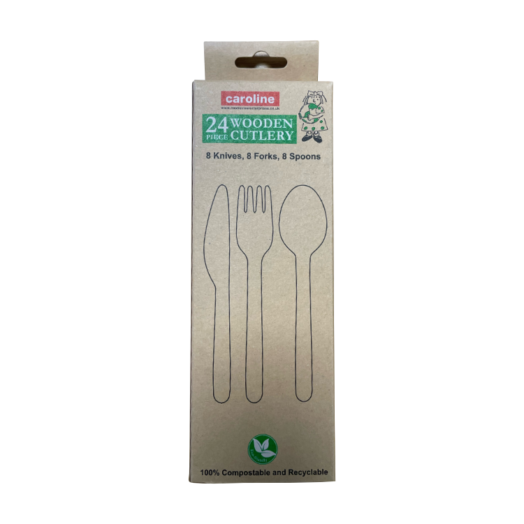 Caroline Assorted Wooden Cutlery 24pk 1544