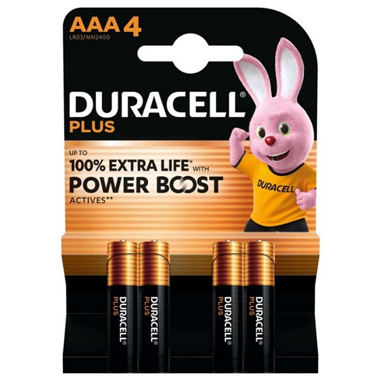 Duracell Plus Power Boost AAA Battery 4pk