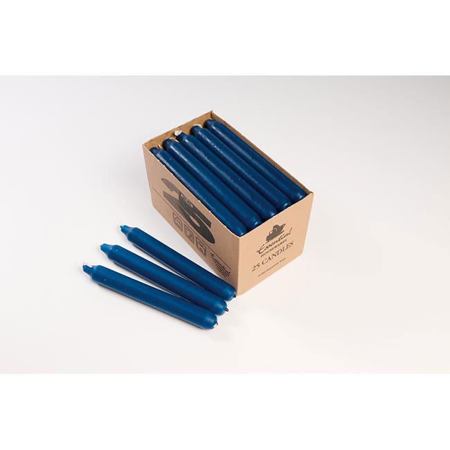 Essential 7 Hour Candles Blue 25pk