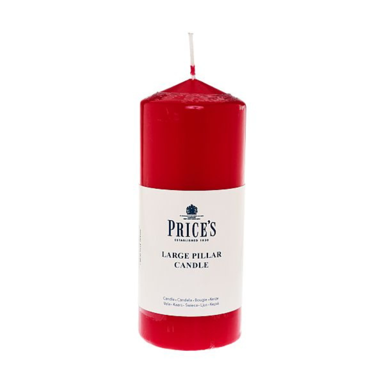 Price's Pillar Candle Red 6''