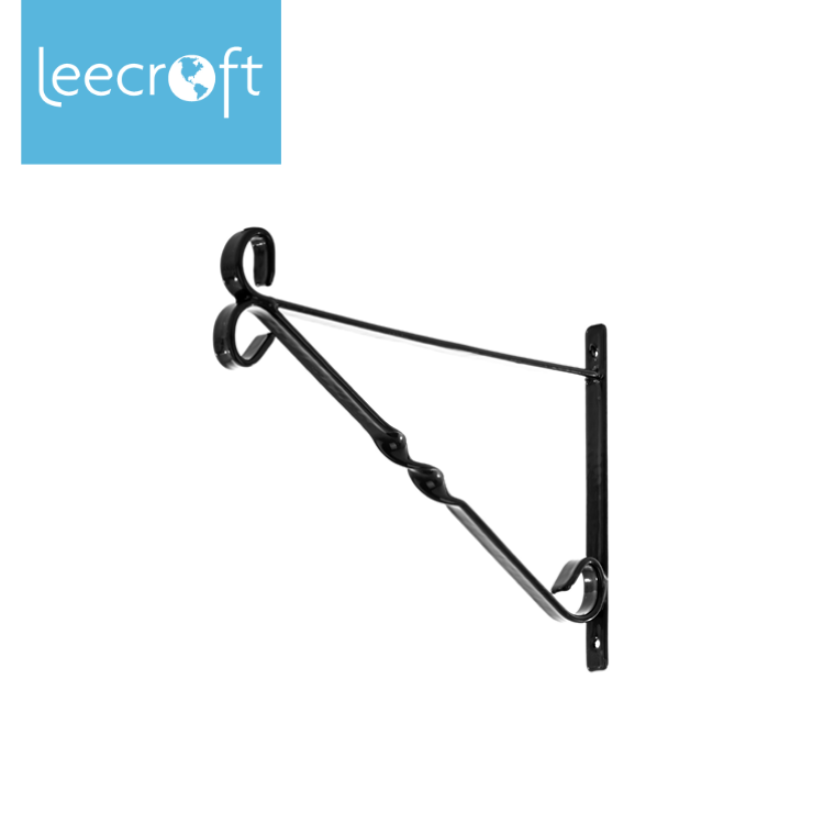 Leecroft Hanging Basket Brackets Black 10''