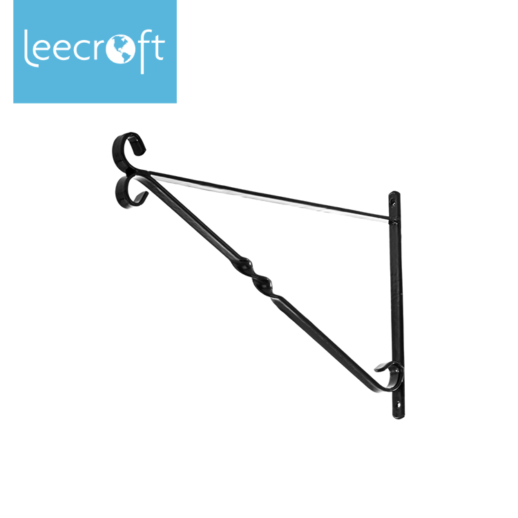 Leecroft Hanging Basket Brackets Black 12''