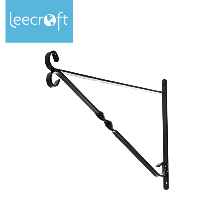 Leecroft Hanging Basket Brackets Black 15'' 
