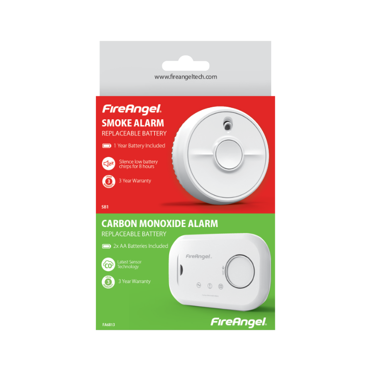 FireAngel Twin Pack Smoke and Carbon Monoxide Alarm