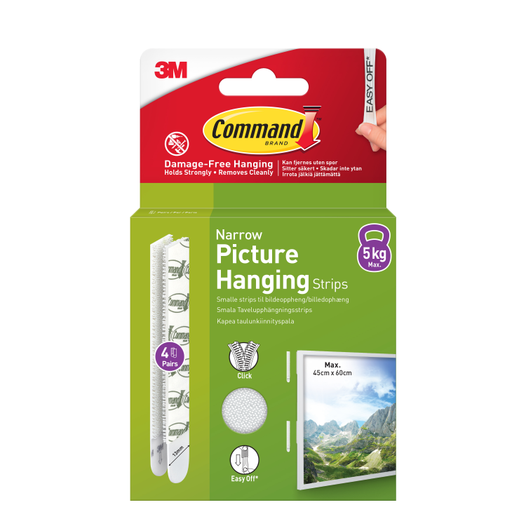 17207WHI-4-UKN Command Narrow Picture Strips 5kg 4pk