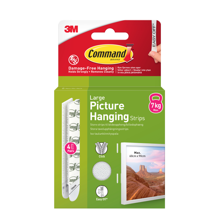 17206WHI-4-UKN Command Large Picture Strips 7kg 4pk