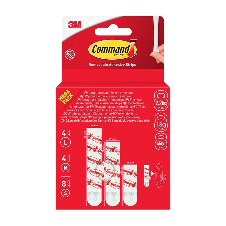 17200-16-EU-VP Command Assorted Adhesive and Refill Strips Mega Pack
