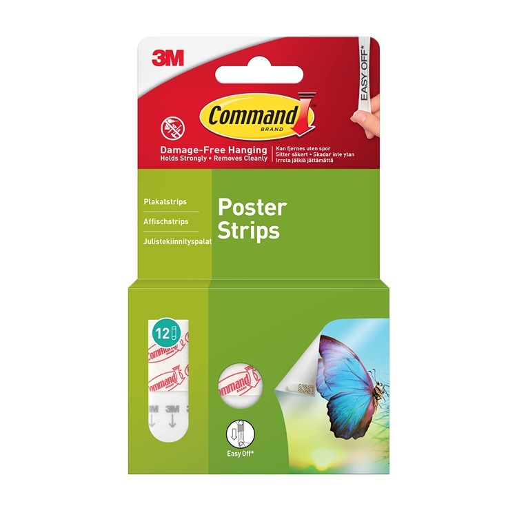 17024-12-UKN Command Poster Strips 12pk