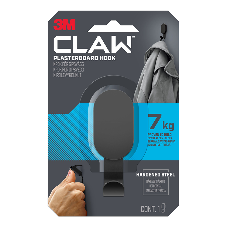 3M CLAW Drywall Hook 7kg 