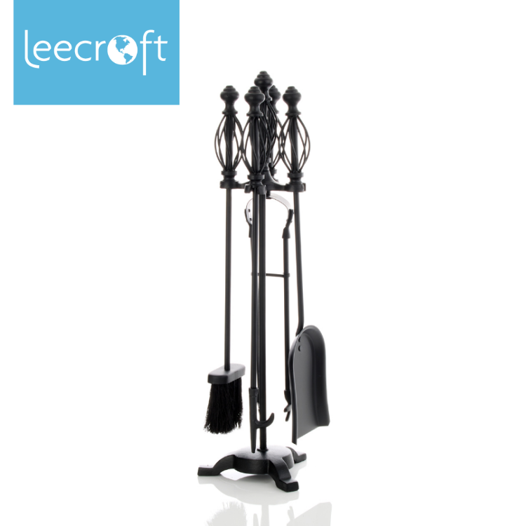 Leecroft Cage Handle Companion Set Black 27''