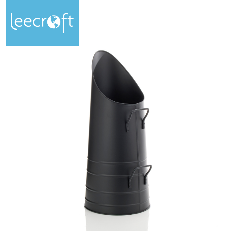 Leecroft Heavy Duty Coal Hod Black Wire Handle 21''