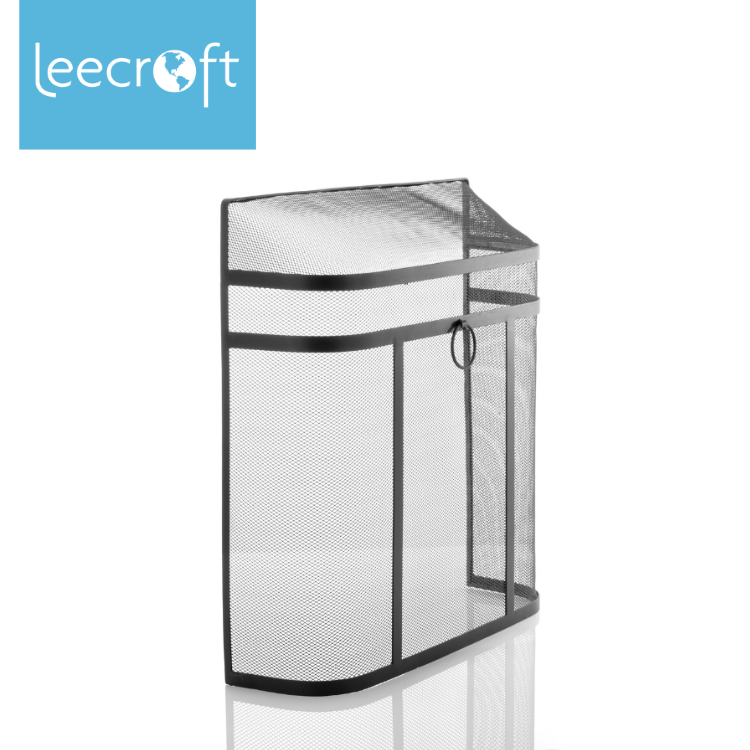Leecroft Black Heavy Duty Fire Screen 24''