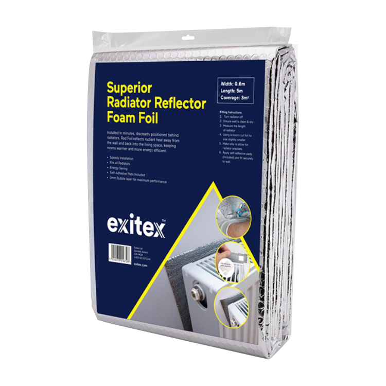 Exitex Superior Radiator Reflector Foam Foil 5m x 60cm