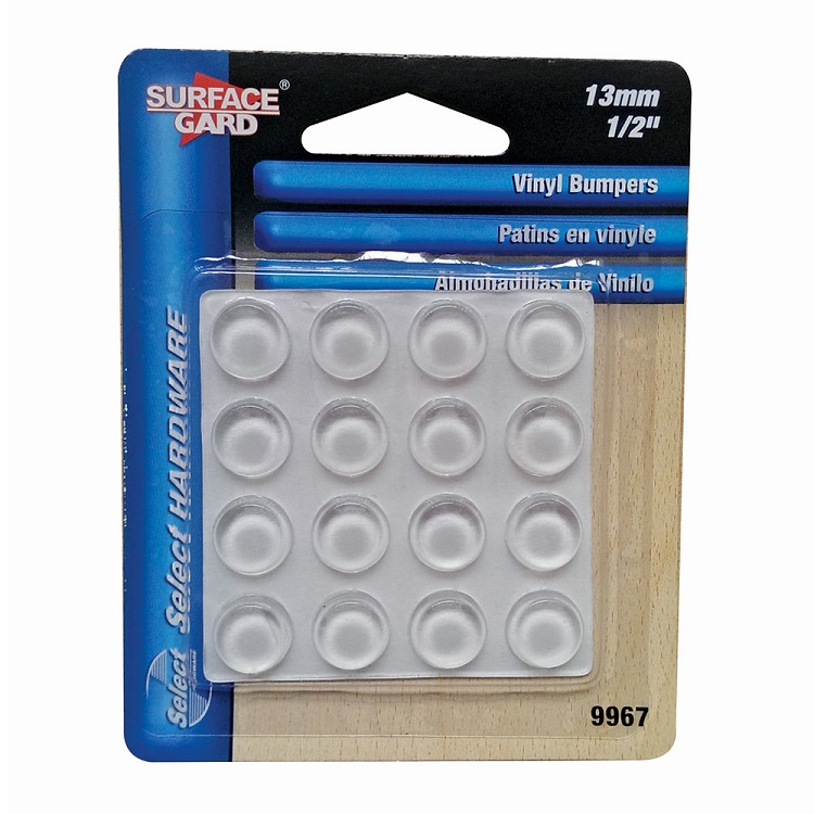 Surface Gard 16 Round Pads Clear Vinyl 13mm