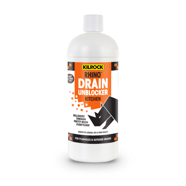 Kilrock Rhino Drain Unblocker Multi-Purpose Non Acid Formula 1L