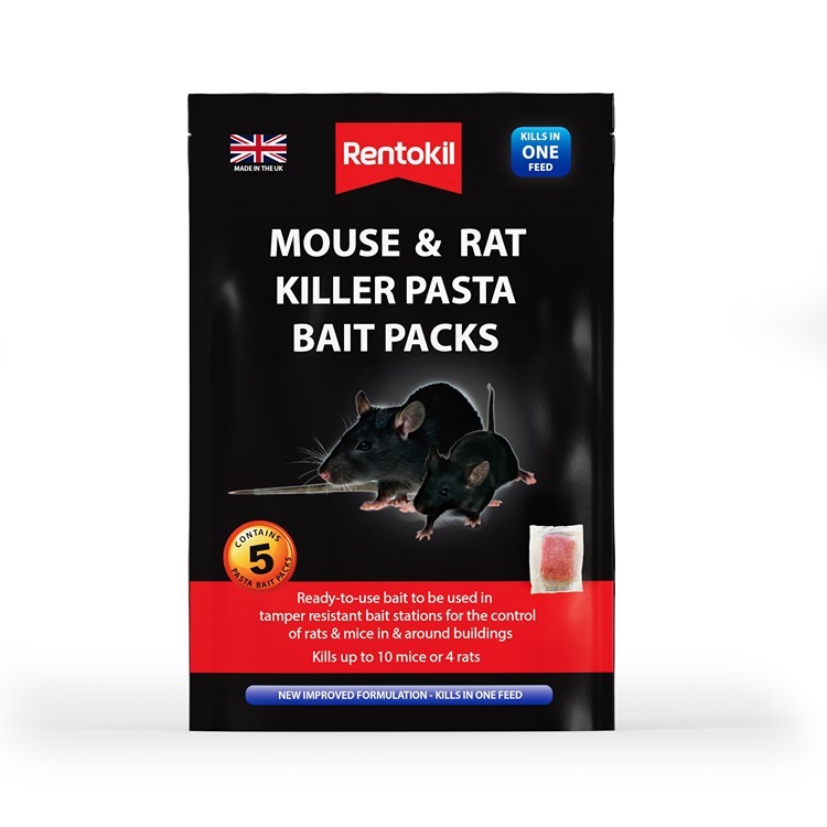 Rentokil Mouse & Rat Killer Pasta Bait Packs 10g 5pk
