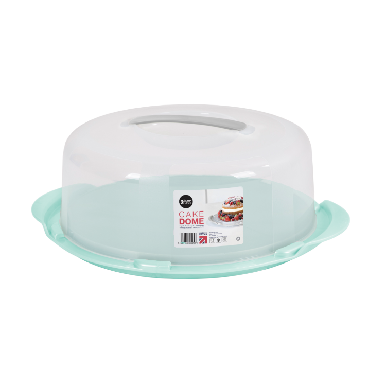 Plastic Round Cake / Cheese Dome Mint / Clear 10cm