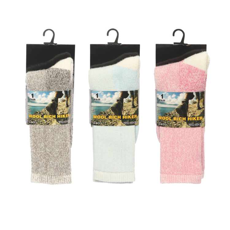 Ladies Wool Blend Boot Socks One Pair Size 4-8