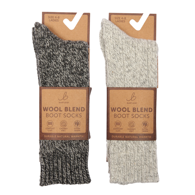 Ladies Wool Blend Boot Socks One Pair Size 4-8