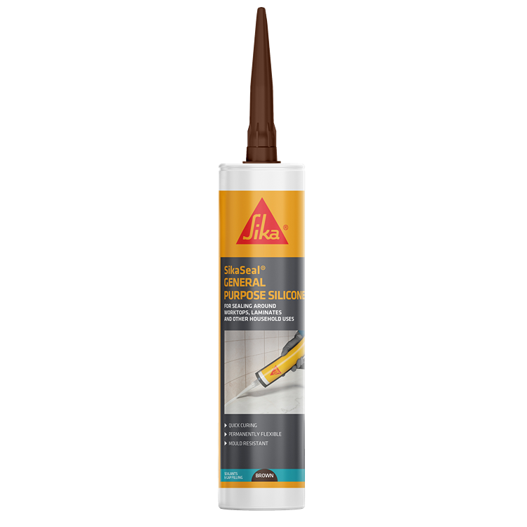 SikaSeal General Purpose Silicone C3 Cartridge Brown